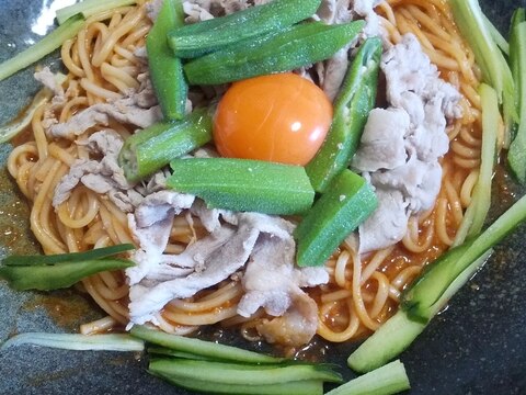 そうめんで！ピリ辛ビビン麺風